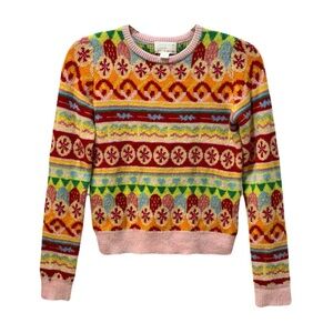 Crewcuts by J. Crew Multicolor Candy Fair Isle Girls Sweater 12